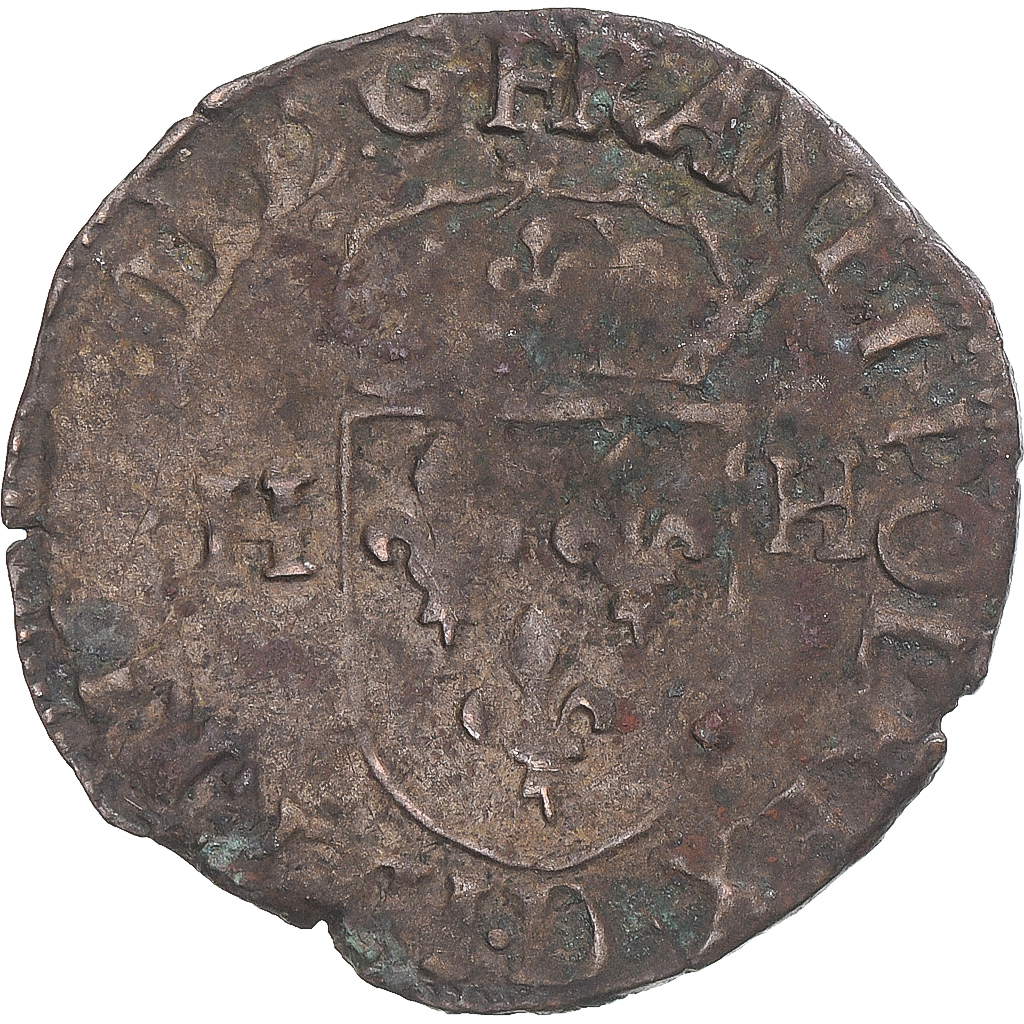 Coin, France, Henri III, Douzain aux deux H, Lyon, , Billon