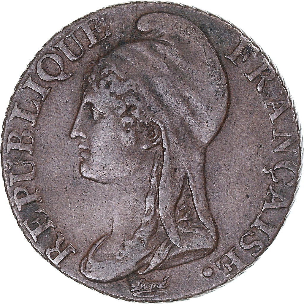 Coin, France, Dupré, 5 Centimes, AN 4, Paris, , Bronze, KM:635.1