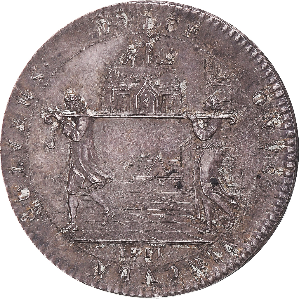 Frankrijk, Token, Confrérie de Saint-Romain, 1711, ROUEN, PR, Zilver