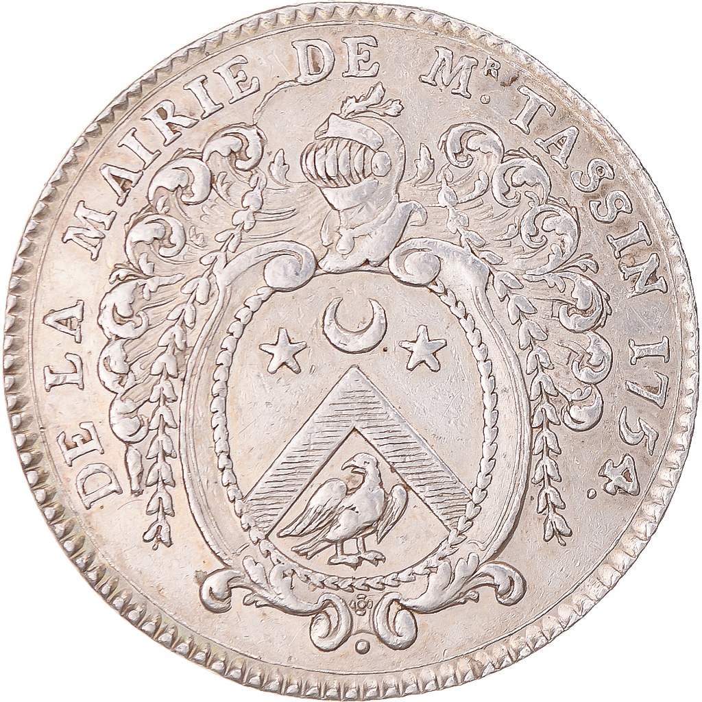 France, Token, Orléanais, Charles Tassin-Jousse, maire d’Orléans, 1754