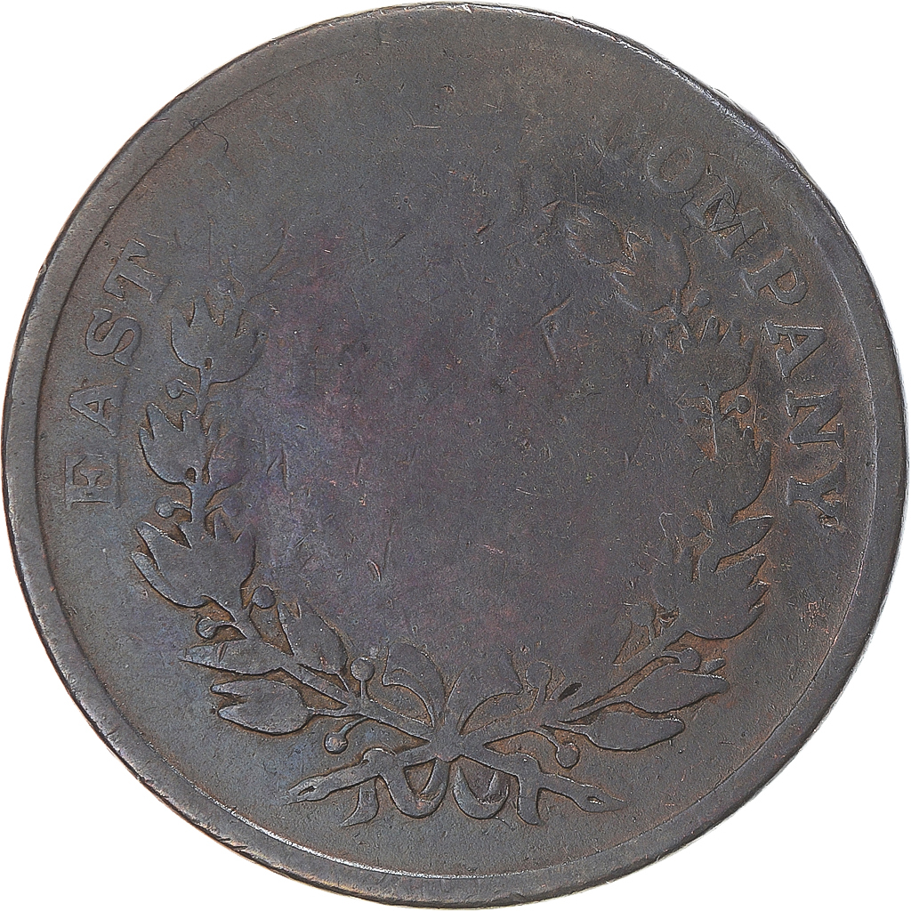 Coin, INDIA-BRITISH, Victoria, 1/2 Anna, 1845, Calcutta, , Copper