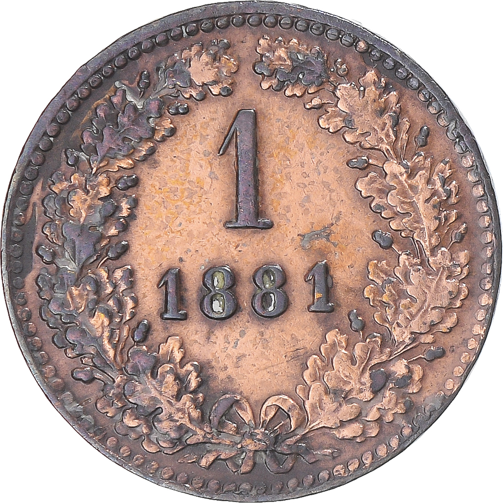 Coin, Austria, Franz Joseph I, Kreuzer, 1881, Vienna, , Copper, KM:2186