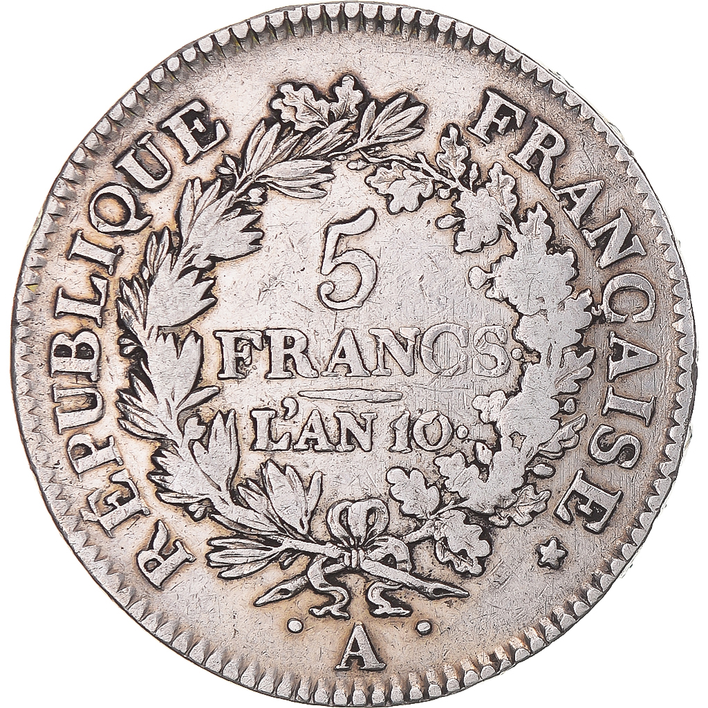 Coin, France, Union et Force, 5 Francs, An 10, Paris, , Silver