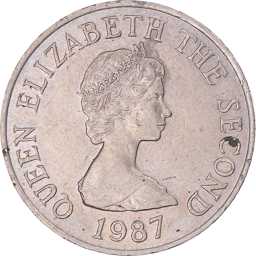 345163] Coin, Jersey, Elizabeth II, 10 Pence, 1987, EF