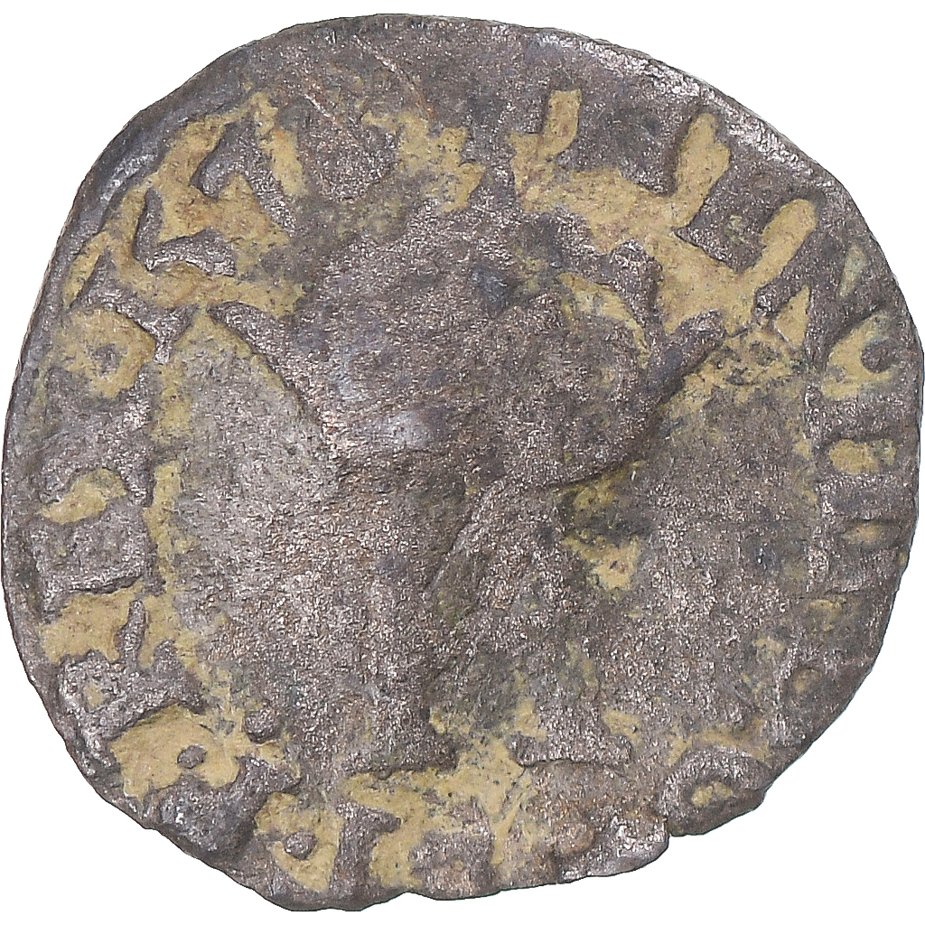 Coin, France, Henri III, liard à la croix fleurdelisée, , Billon