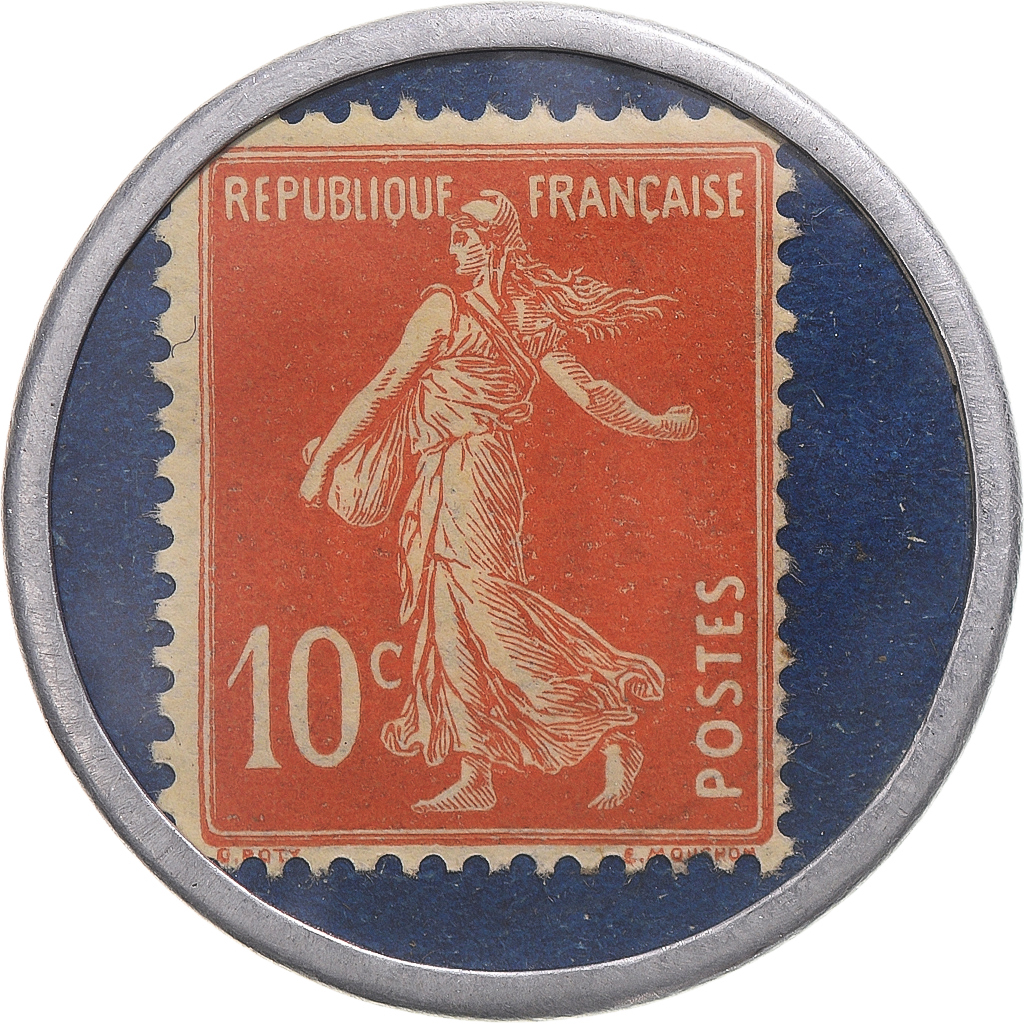 Coin, France, Omnium français d'électricité, 10 Centimes, Timbre-Monnaie
