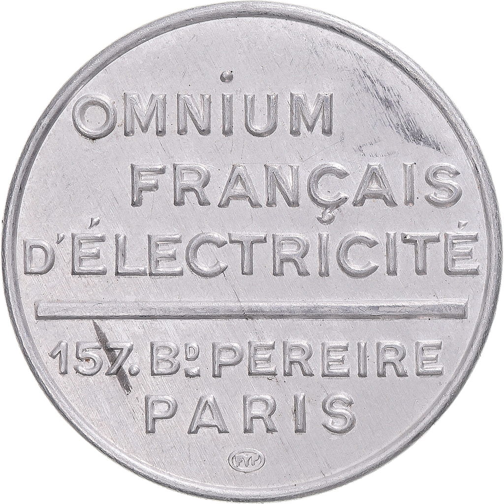 Coin, France, Omnium français d'électricité, 10 Centimes, Timbre-Monnaie