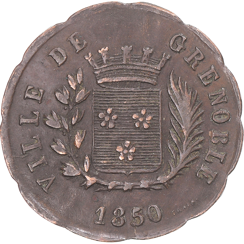 token, France, Ville de Grenoble, association alimentaire, Soupe, 1850