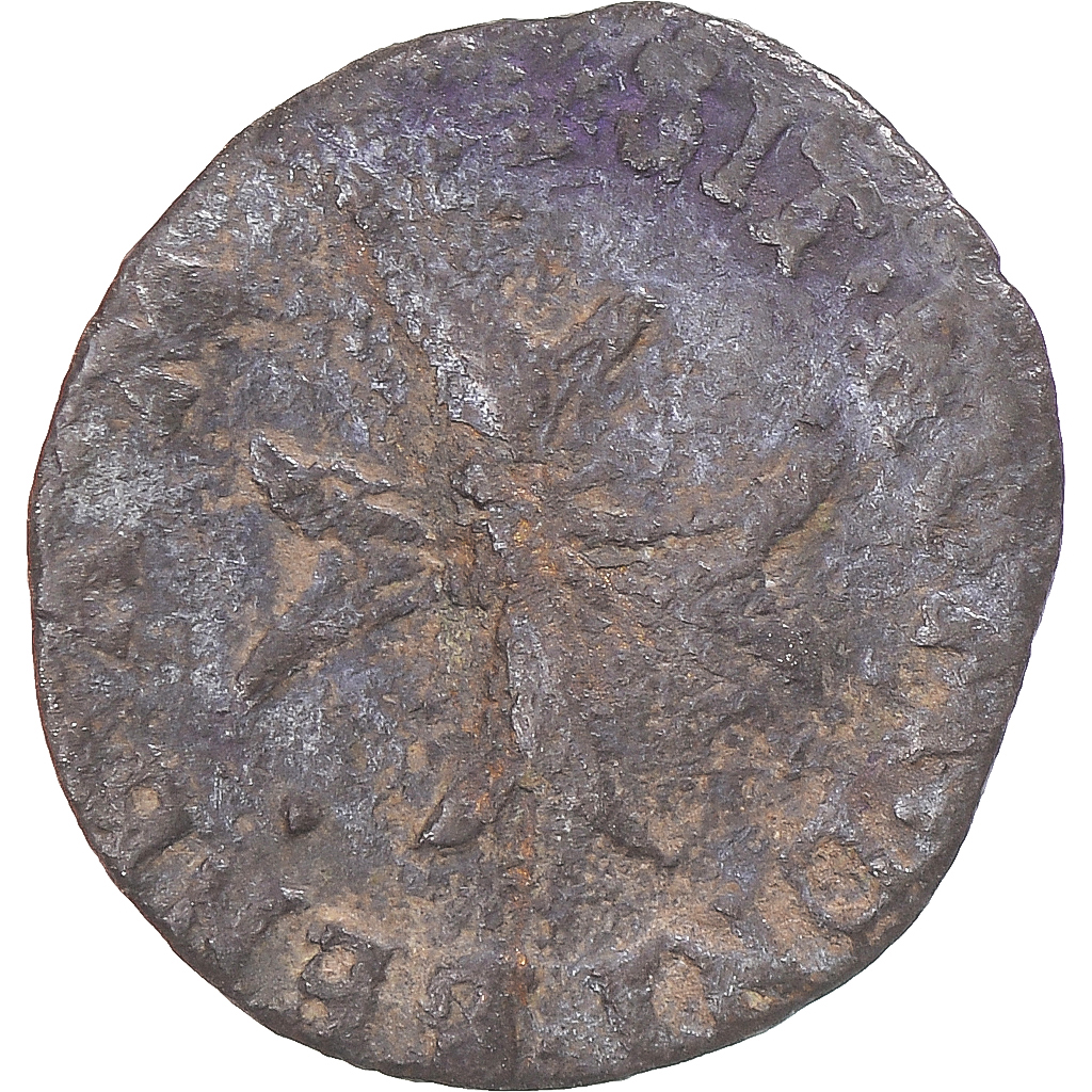 Coin, France, Henri III, Liard à la Croix du Saint-Esprit, , Billon