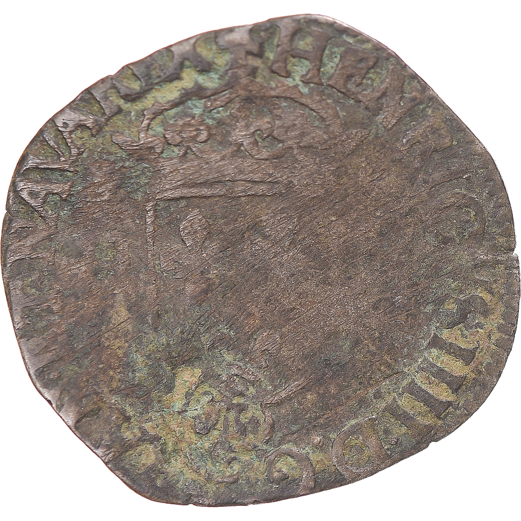 Coin, France, Louis XIII, Quinzain (Douzain contremarqué), 1593, 