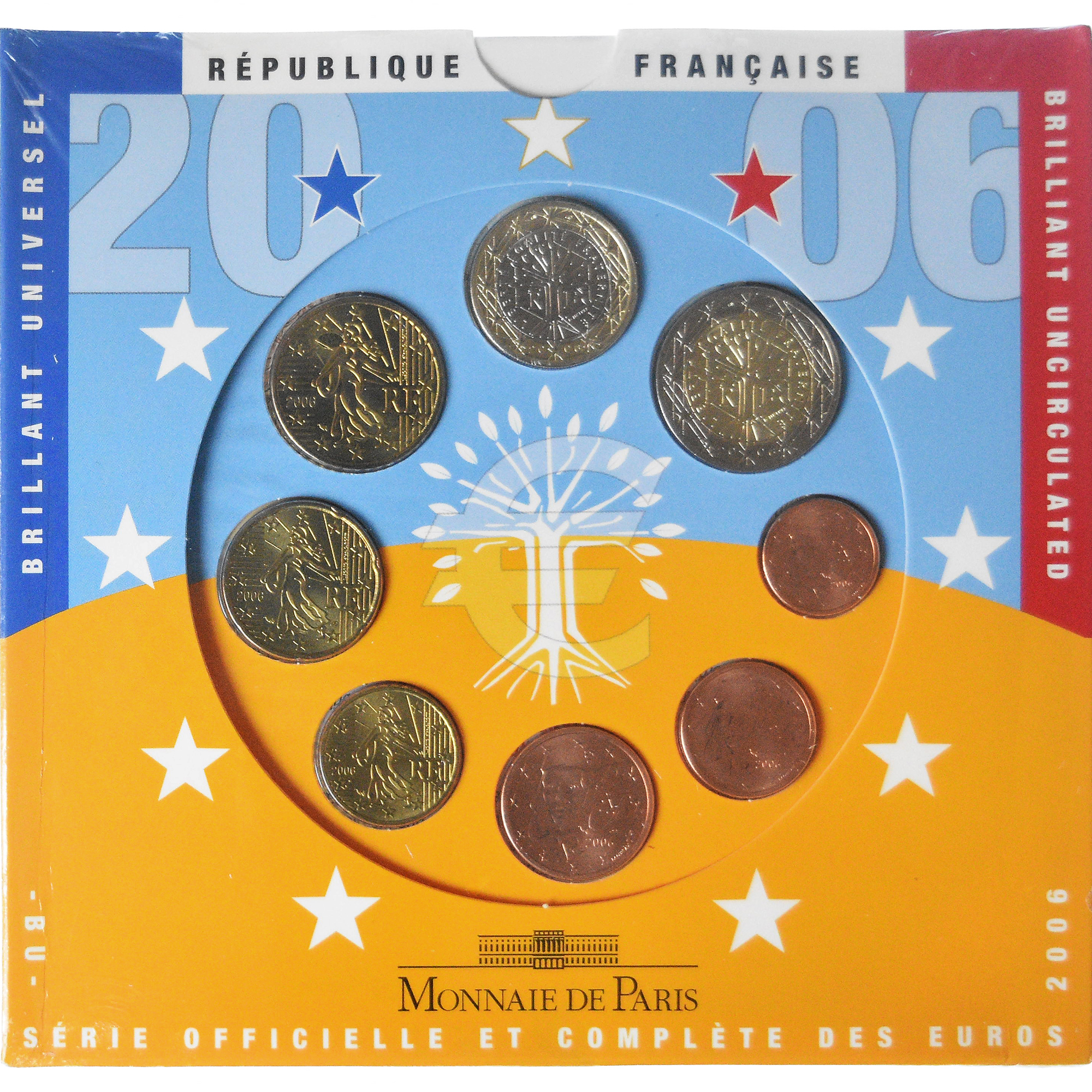 France, Coffret 1c. à 2€, 2006, Monnaie de Paris, BU, FDC