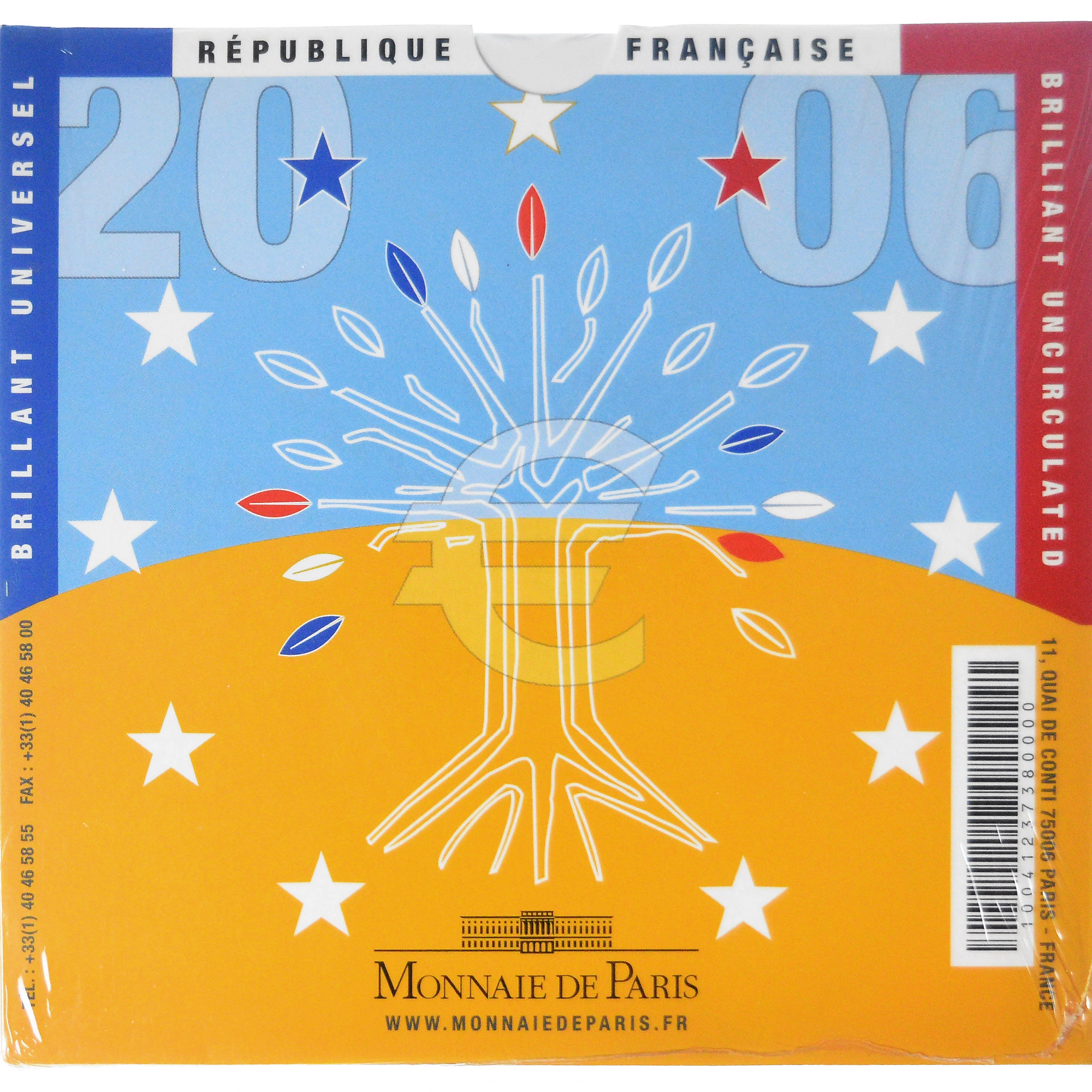 France, Coffret 1c. à 2€, 2006, Monnaie de Paris, BU, FDC