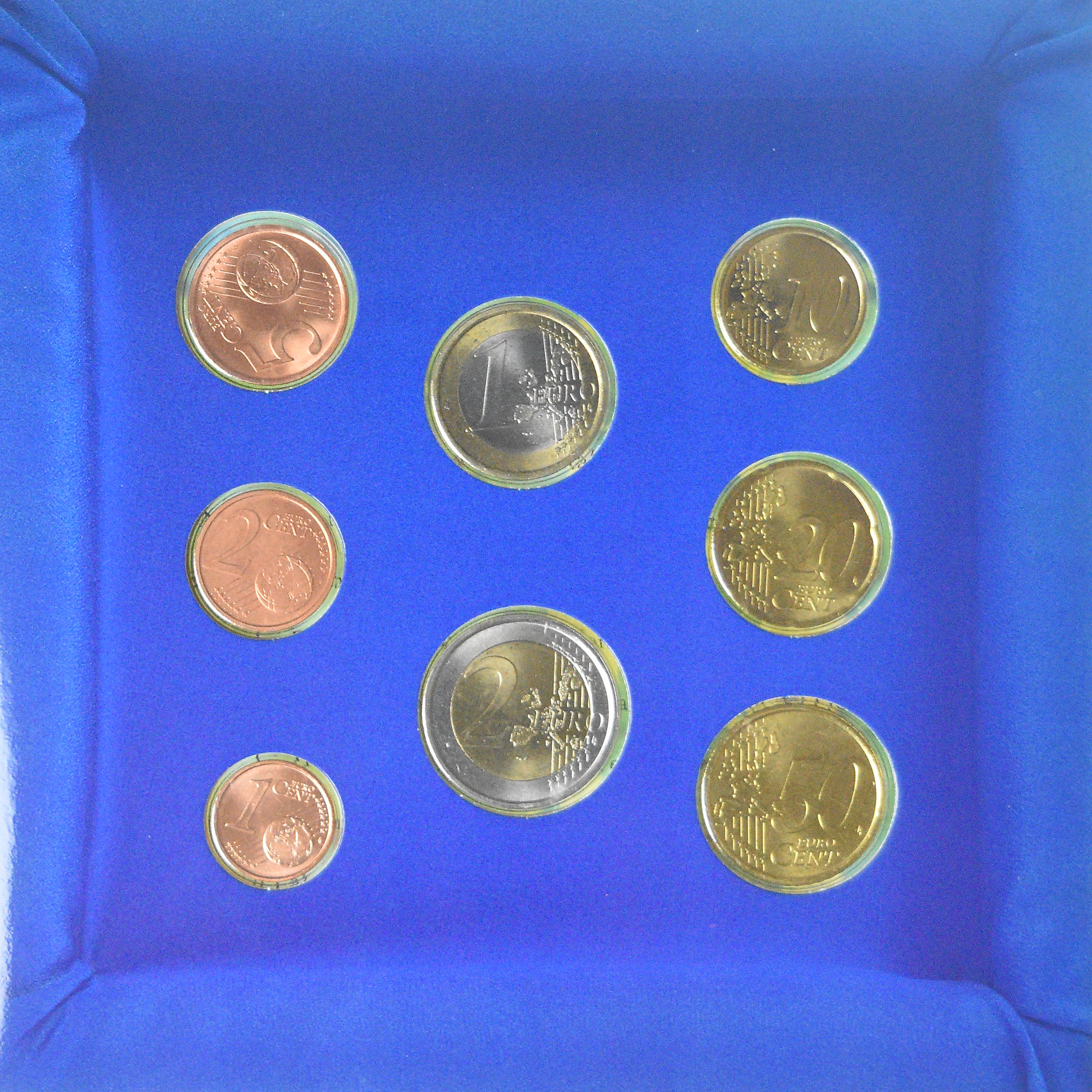 San Marino, Coffret 1c. à 2€, 2002, Rome, FDC, STGL