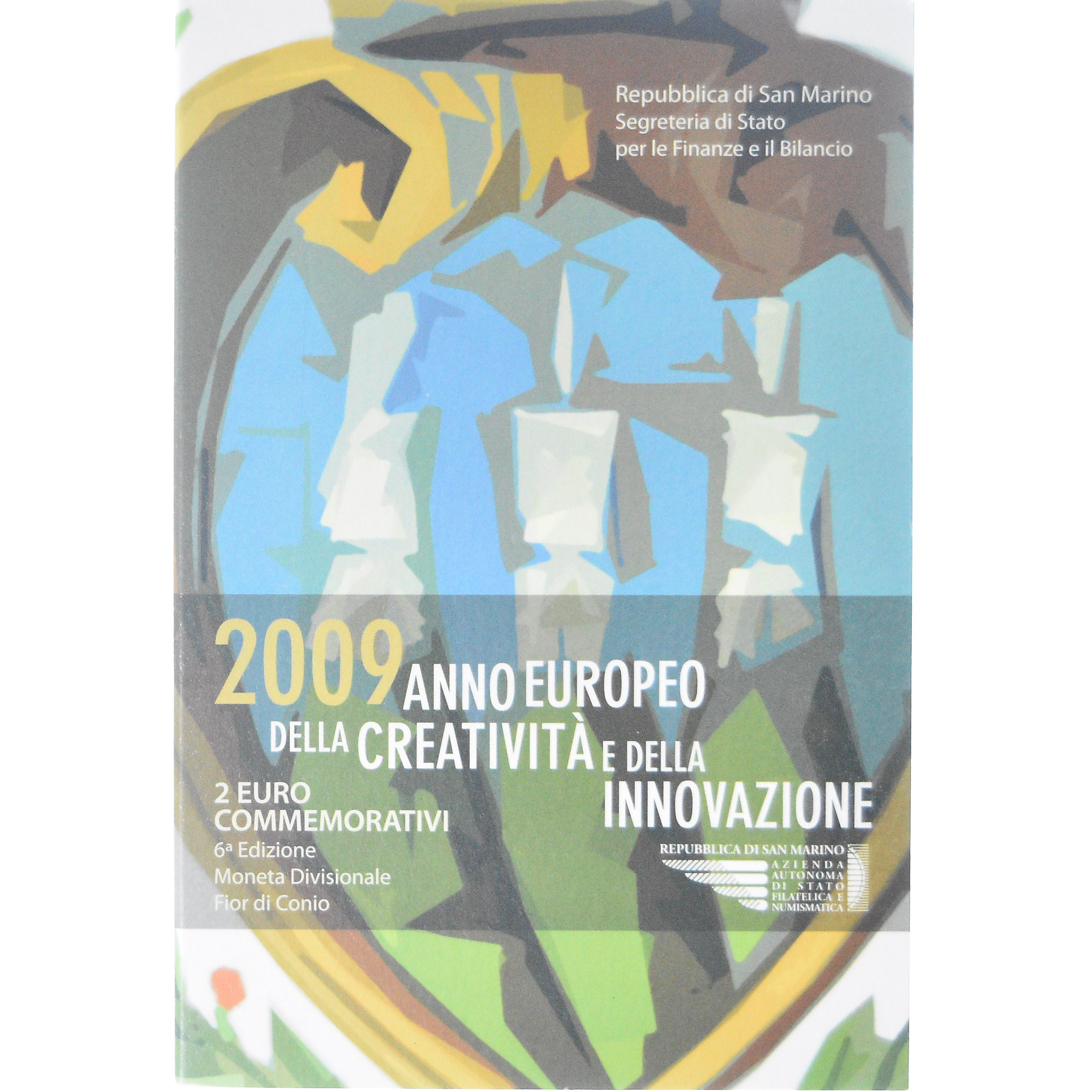 San Marino, 2 Euro, année européenne de la créativité, 2009, Rome, FDC