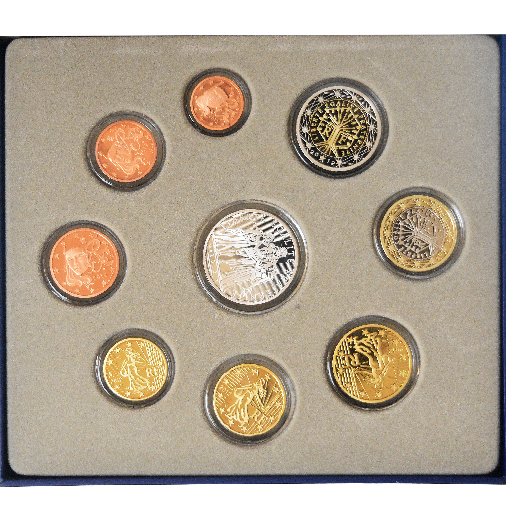 France, Coffret 1c. à 2€, Hercule, 2012, Monnaie de Paris, BE, FDC