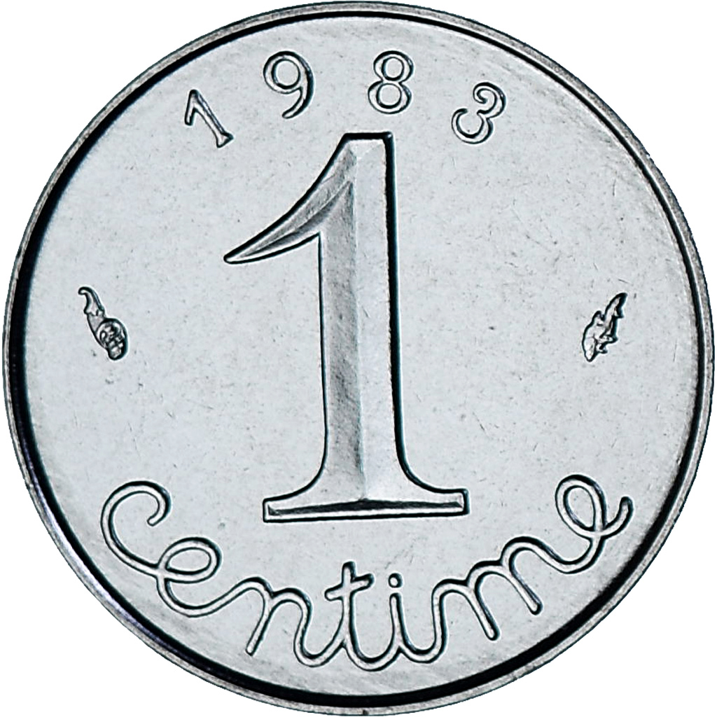 Coin, France, Épi, Centime, 1983, Monnaie de Paris, série FDC, 