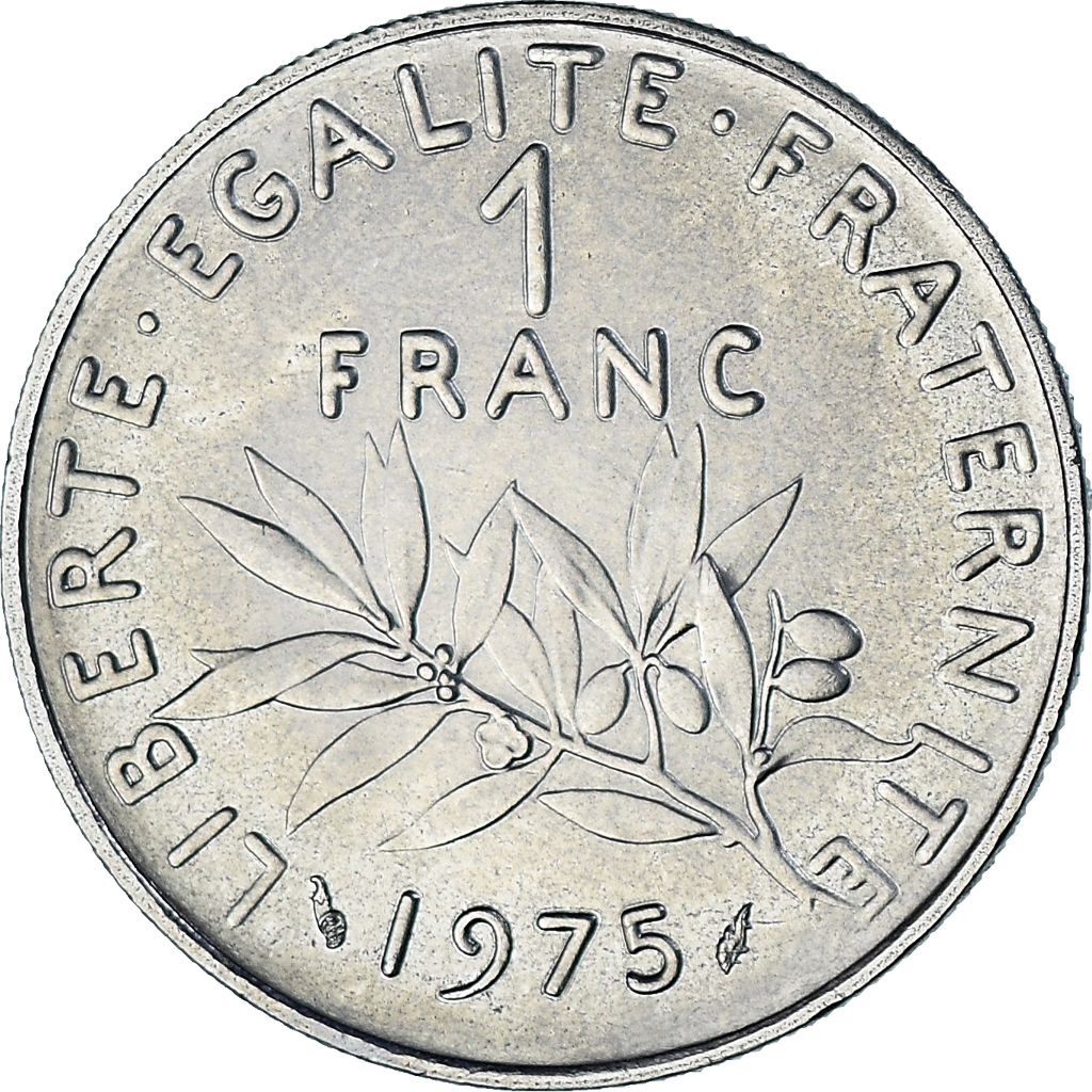 Coin, France, Semeuse, Franc, 1975, Monnaie de Paris, série FDC, 