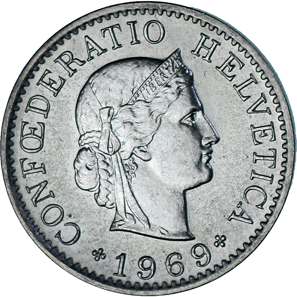 Coin, Switzerland, 5 Rappen, 1969, Bern, , Copper-nickel, KM:26