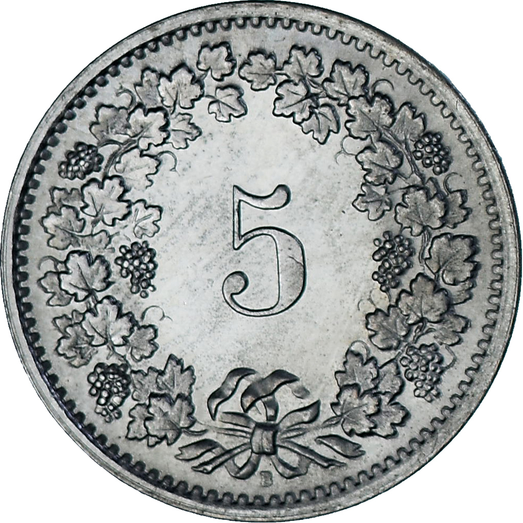 Coin, Switzerland, 5 Rappen, 1969, Bern, , Copper-nickel, KM:26