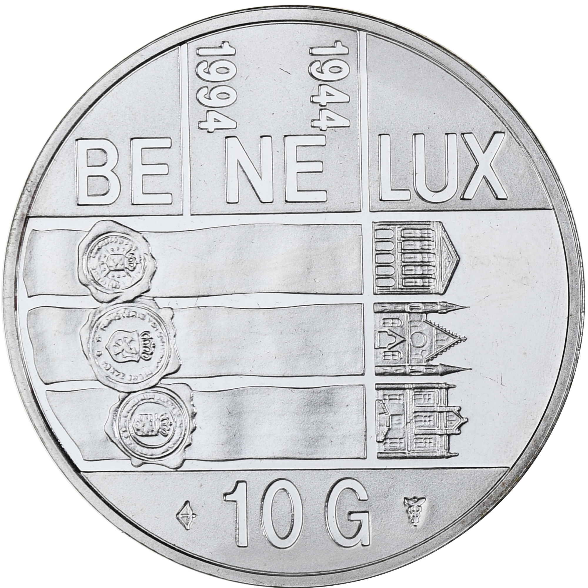 Coin, Netherlands, Beatrix, 10 Gulden, 1994, Utrecht, BE, , Silver