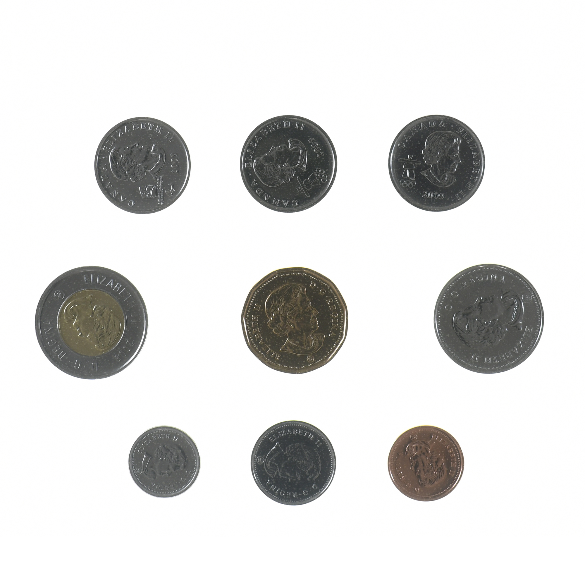 Coin, Canada, Vancouver Olympics, 1 c. to 2$, 2009, Royal Canadian Mint, UNC