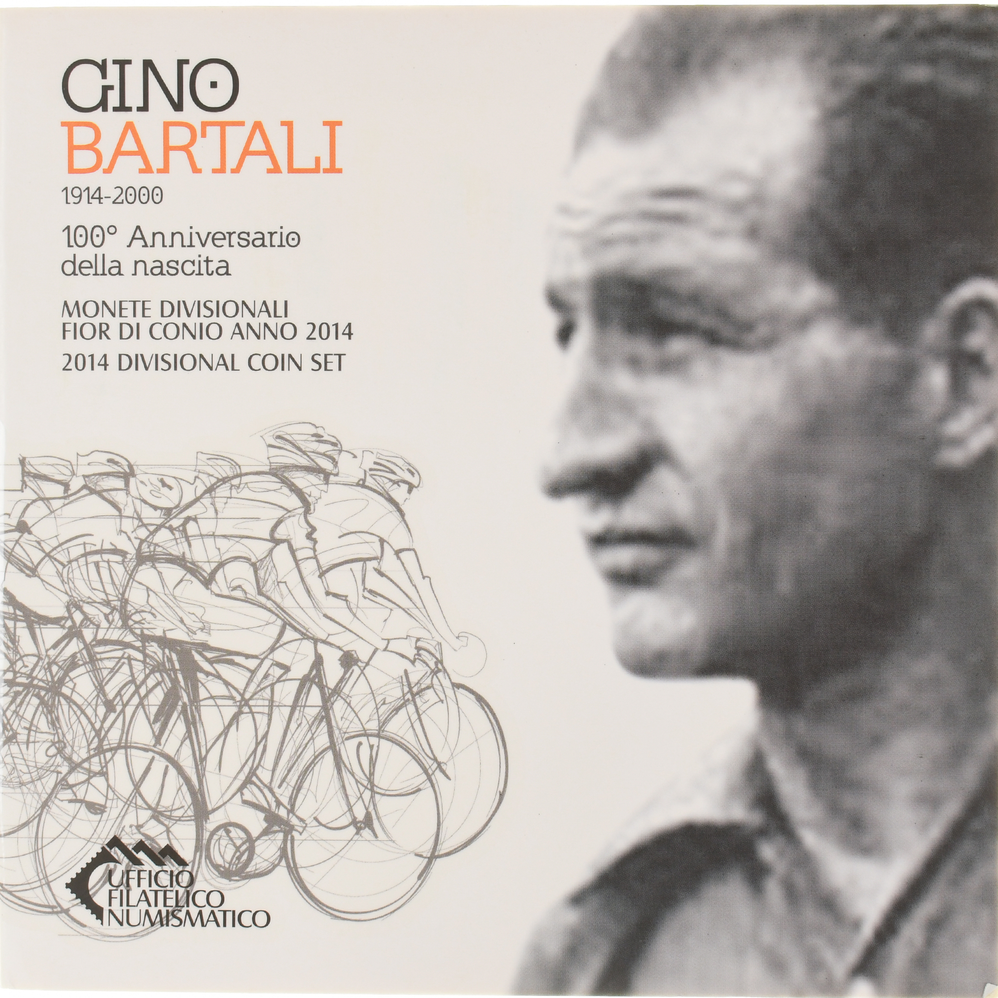 San Marino, Coffret 1c. à 5€, Gino Bartali, 2014, Rome, FDC, STGL