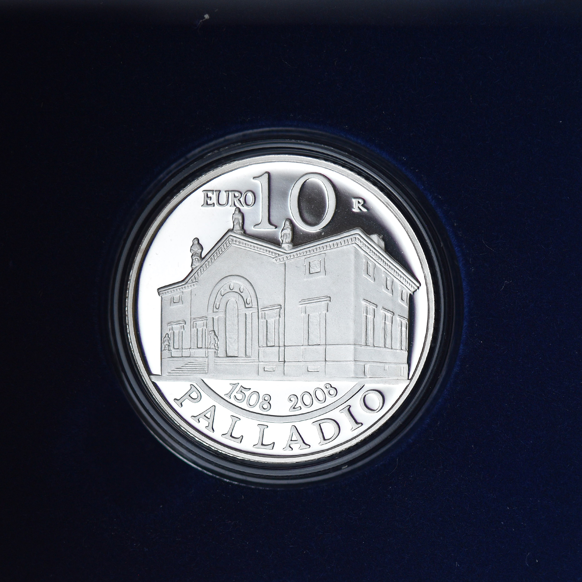 San Marino, 10 Euro, Nascita di Palladio (500° Anniv.), 2008, Rome, BE