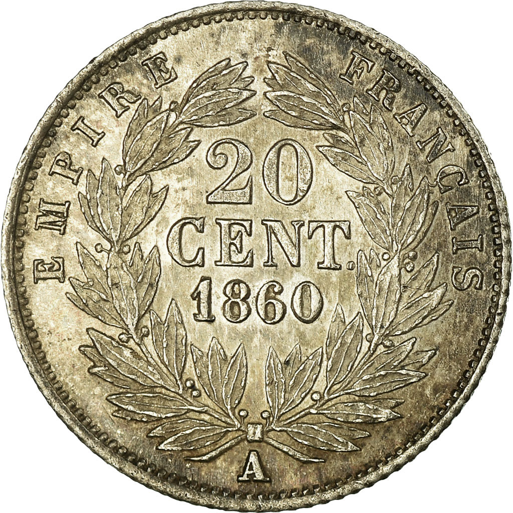 Coin, France, Napoleon III, Napoléon III, 20 Centimes, 1860, Paris, 