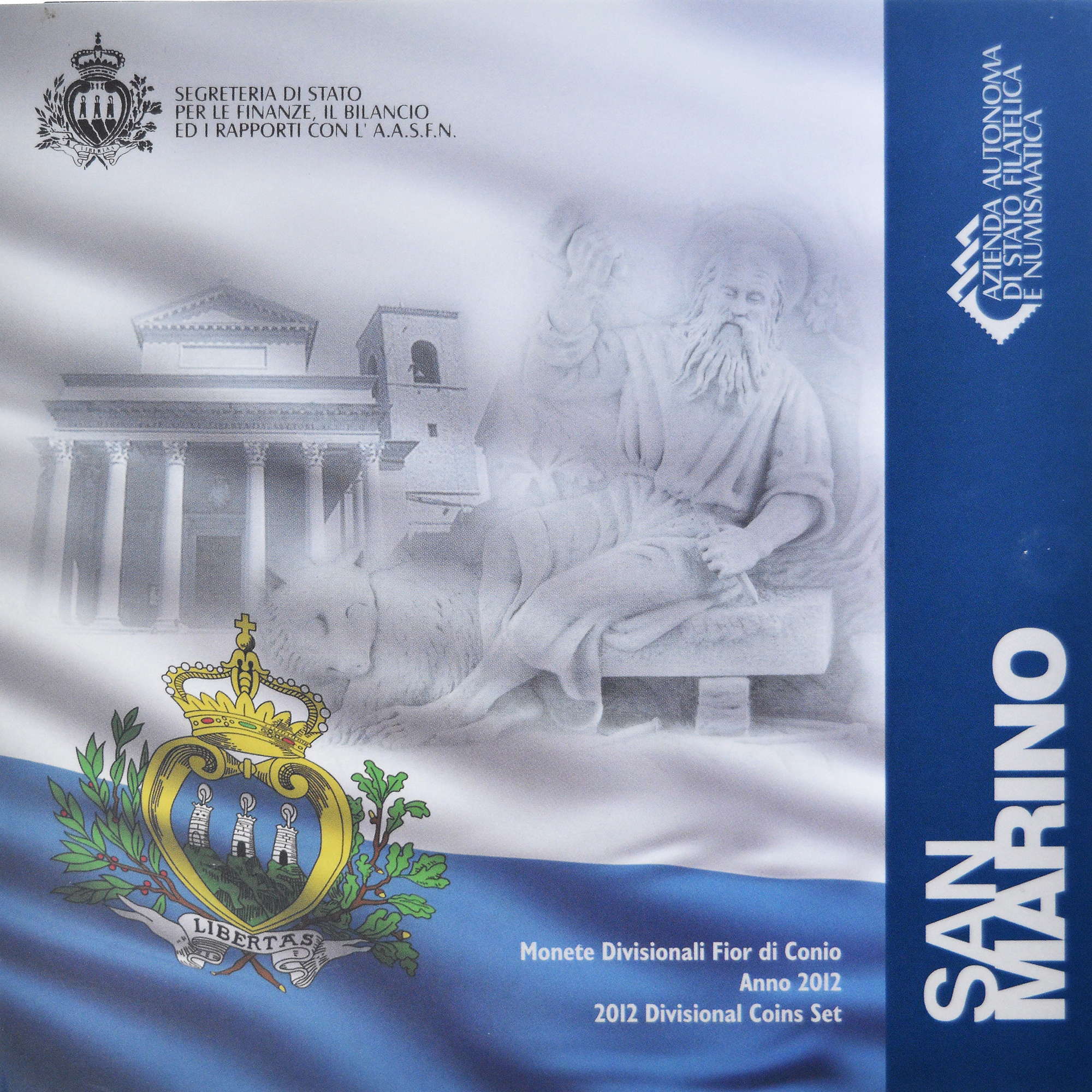San Marino, Coffret 1c. à 2€, 2012, Rome, FDC, STGL