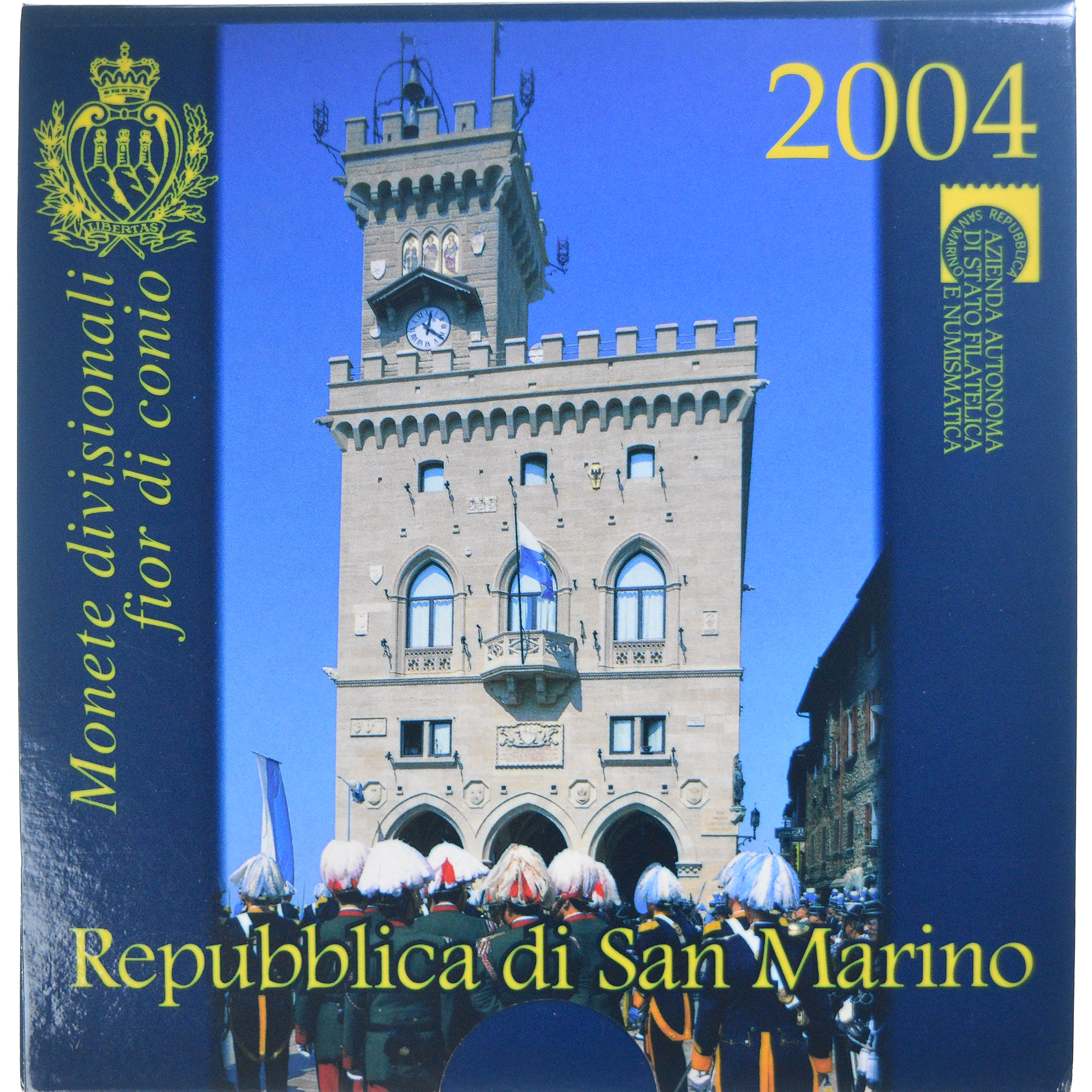 San Marino, Coffret 1c. à 5€, 2004, Rome, FDC, STGL