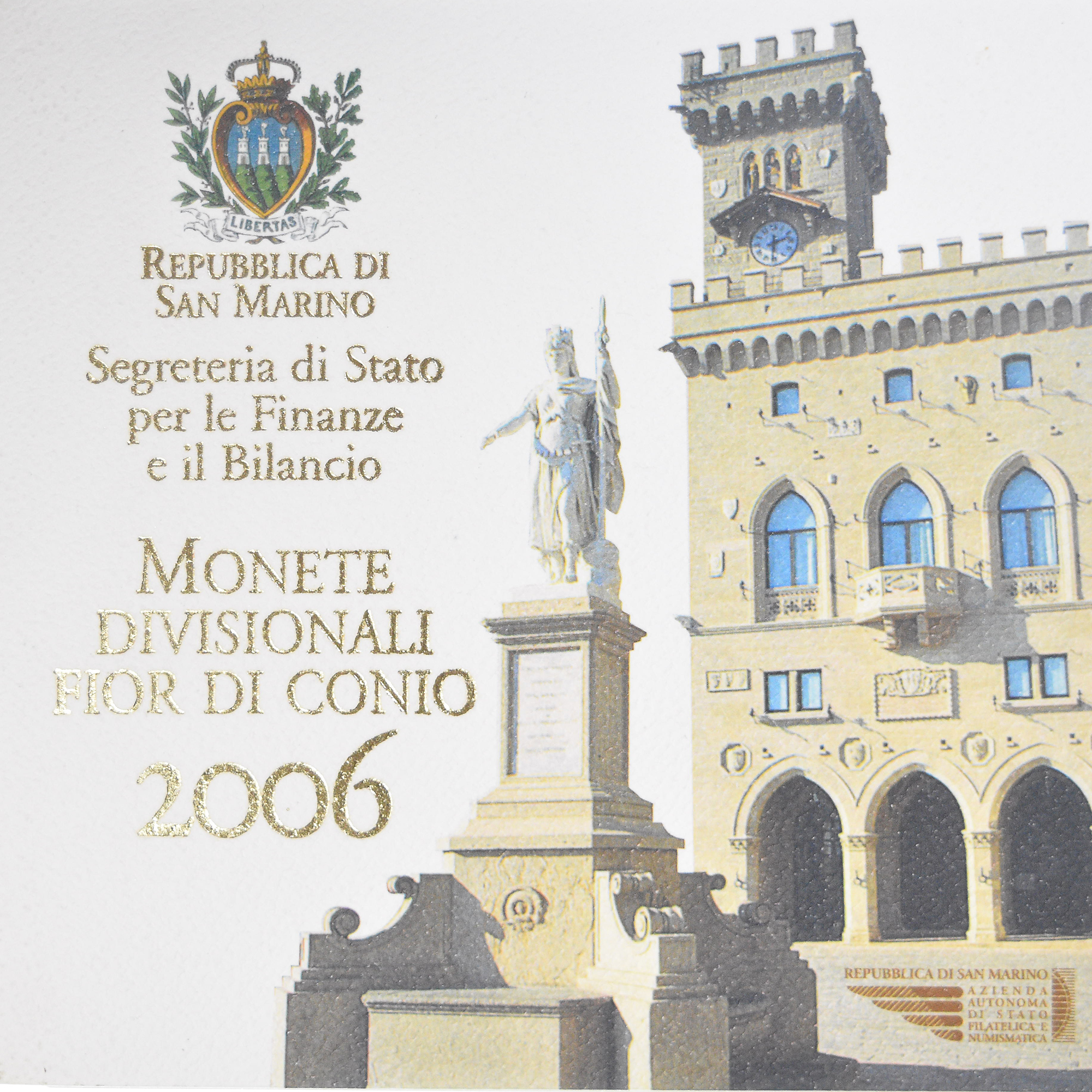 San Marino, Coffret 1c. à 5€, 2006, Rome, FDC, STGL