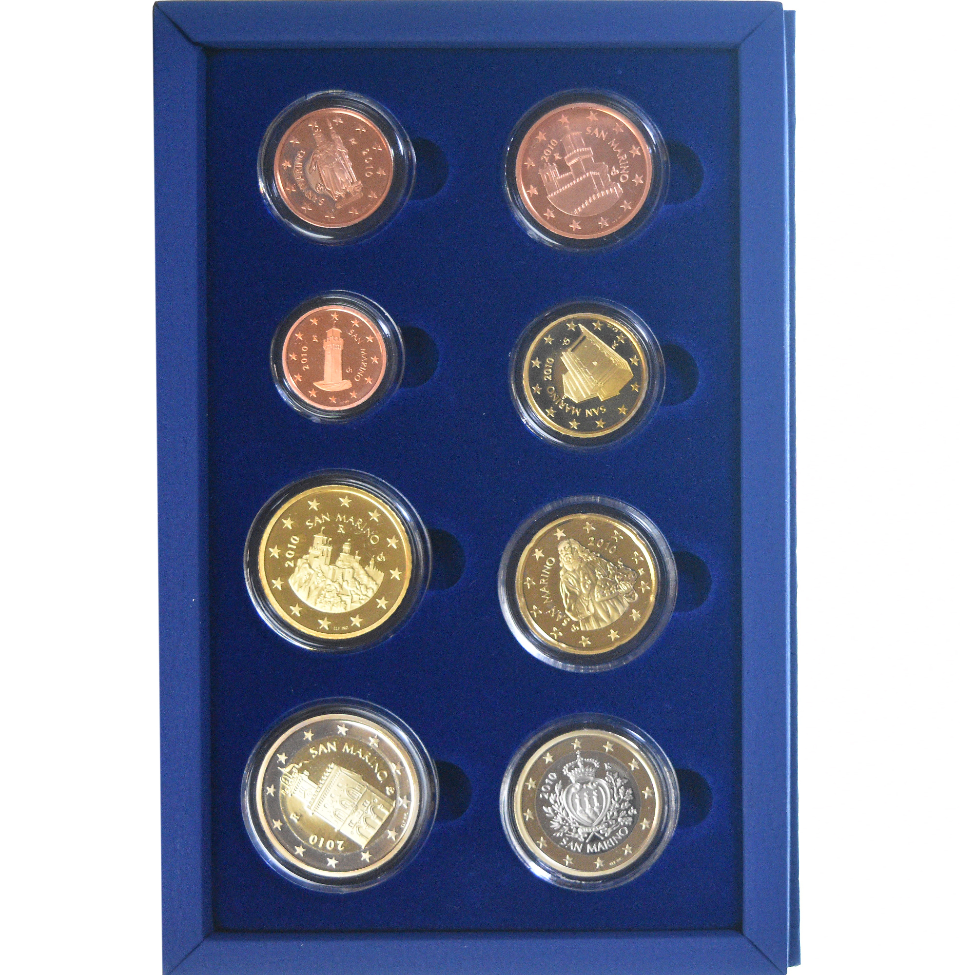 San Marino, Coffret 1c. à 2€, 2010, Rome, BE, STGL