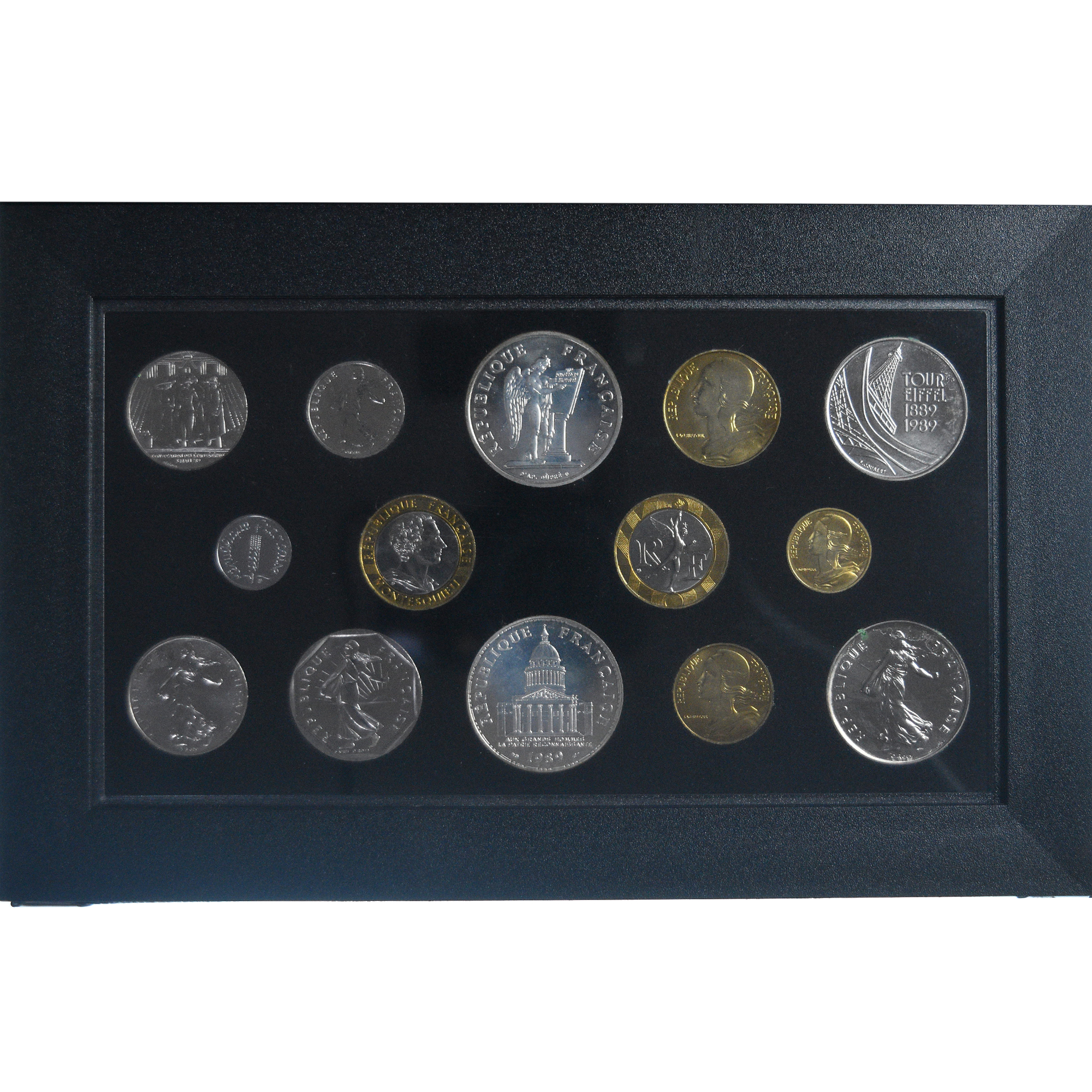 Coin, France, Coffret 1 c. à 100 frs., 1989, Monnaie de Paris, FDC, MS