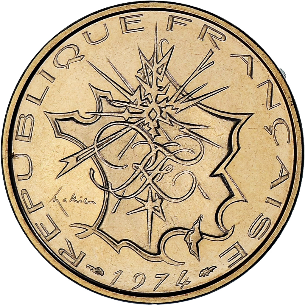 Coin, France, Mathieu, 10 Francs, 1974, Monnaie de Paris, série FDC, Tranche A