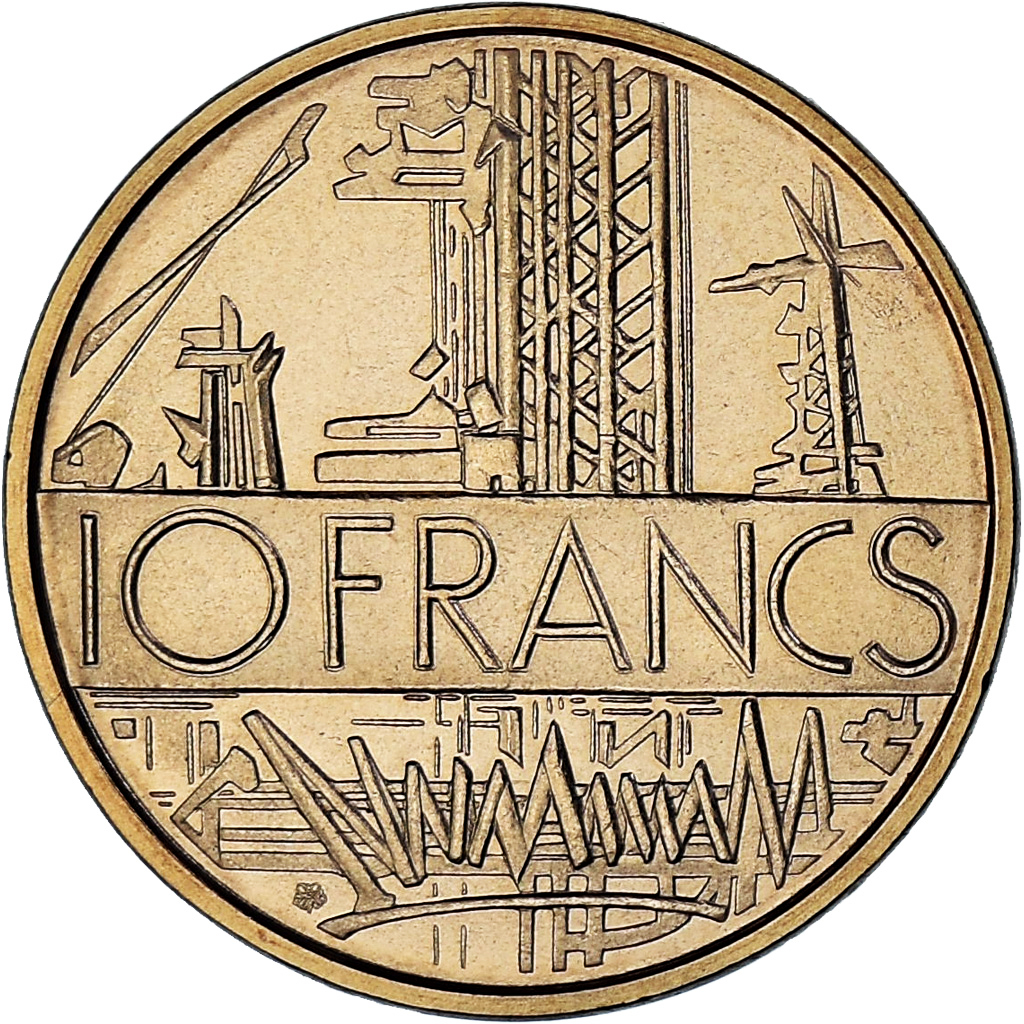 Coin, France, Mathieu, 10 Francs, 1974, Monnaie de Paris, série FDC, Tranche A