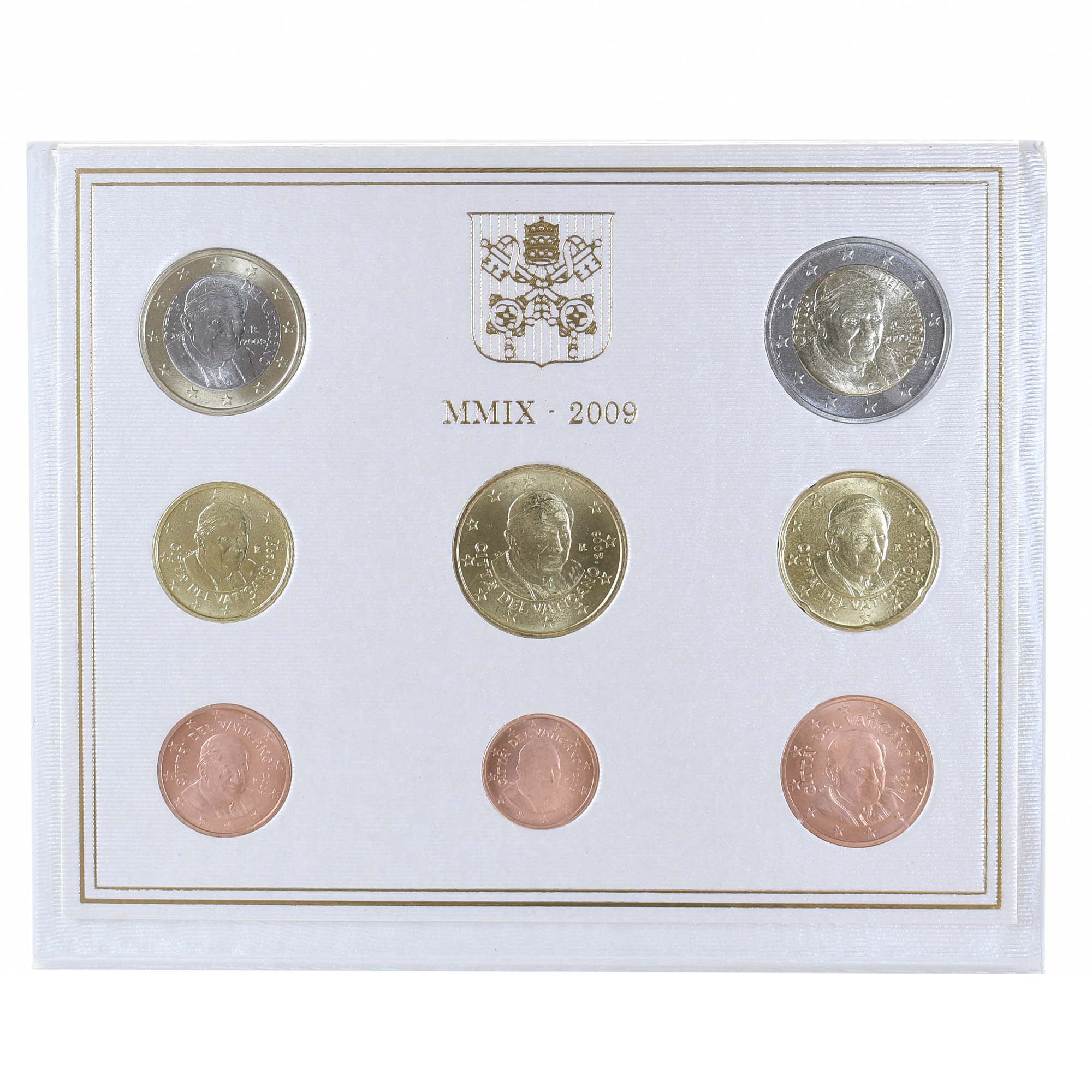 Vatikan, Benoît XVI, Coffret 1c. à 2€, 2009, Rome, STGL