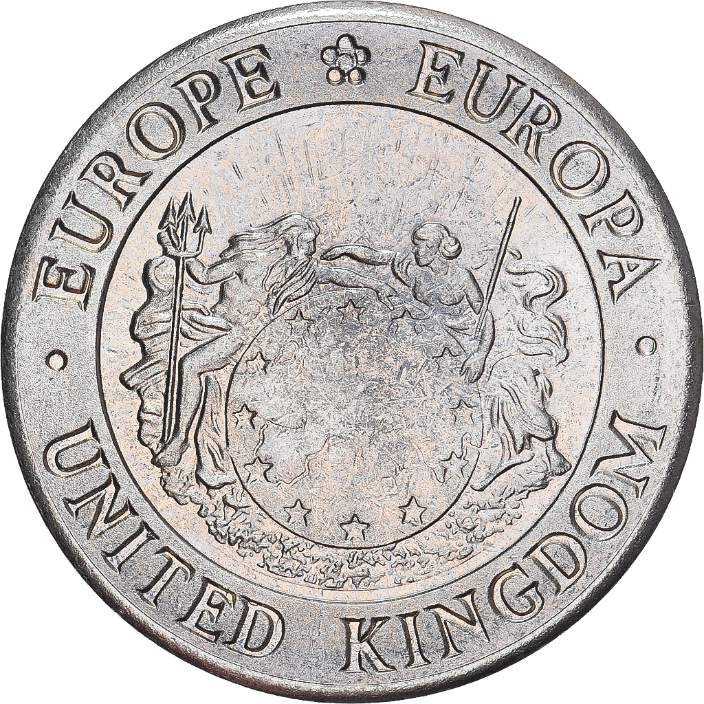 United Kingdom, 1 Ecu Europa, 1992, Tower mint, BU, , Copper-nickel