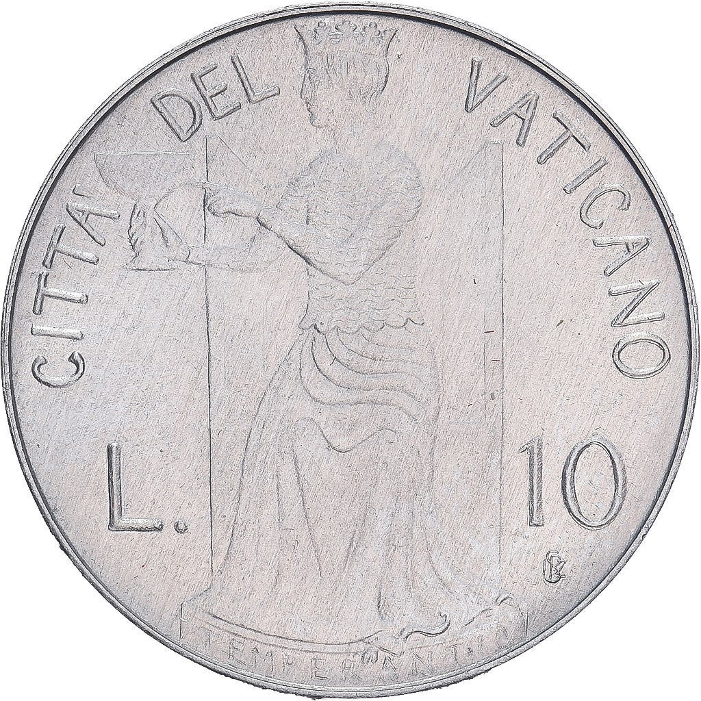 Vatican, Jean-Paul II, 10 Lire, 1979 - Anno I, Roma, BU, , Aluminum