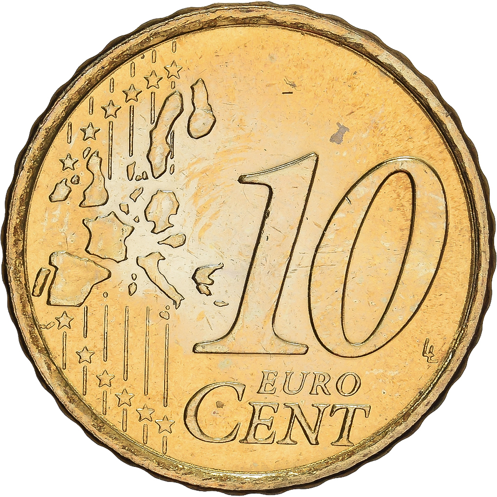 Finnland, 10 Euro Cent, 2000, Vantaa, UNZ, Nordic gold, KM:101