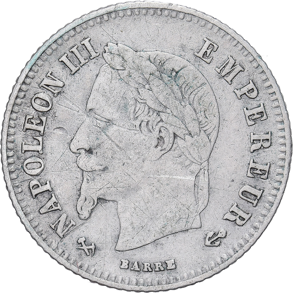 France, Napoleon III, 20 Centimes, 1866, Bordeaux, , Silver, KM:814
