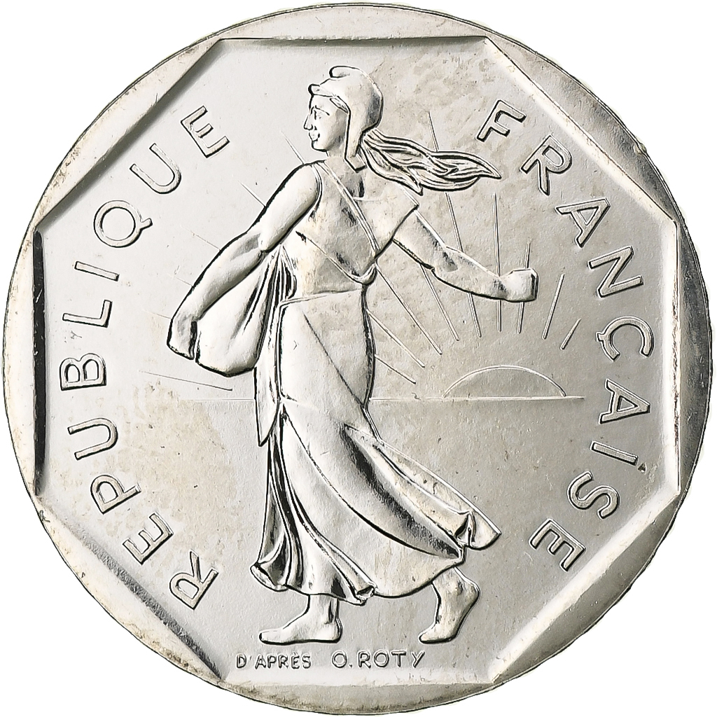 France, Semeuse, 2 Francs, 1993, Monnaie de Paris, BU, , Nickel