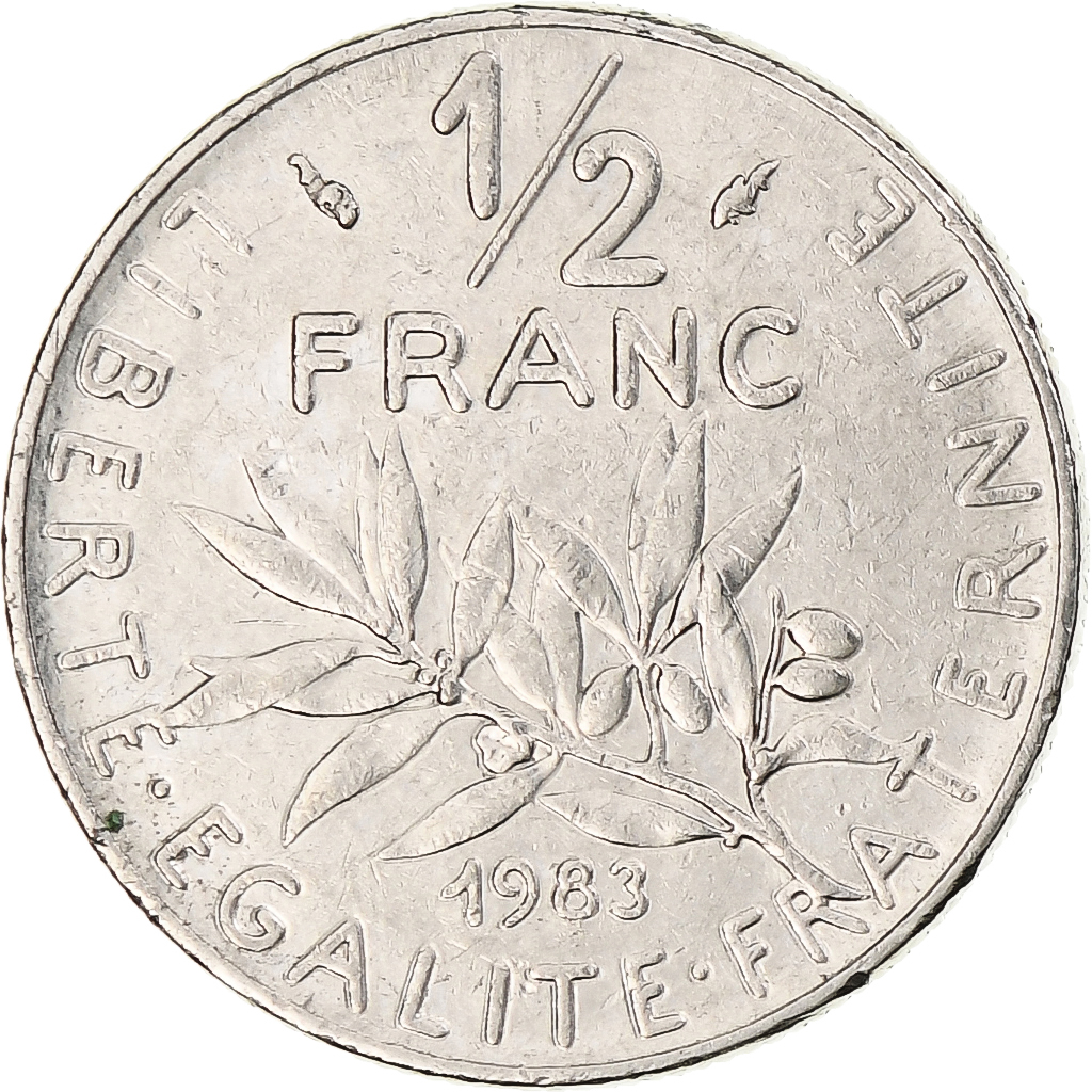 France, Semeuse, 1/2 Franc, 1983, Monnaie de Paris, , Nickel, KM:931.1