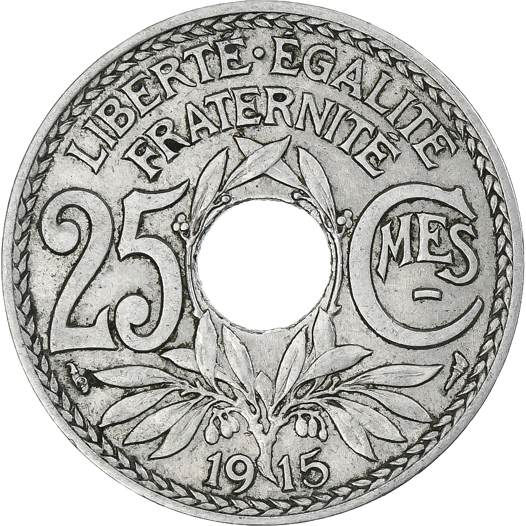 France, Lindauer, 25 Centimes, 1915, Paris, , Nickel, KM:867