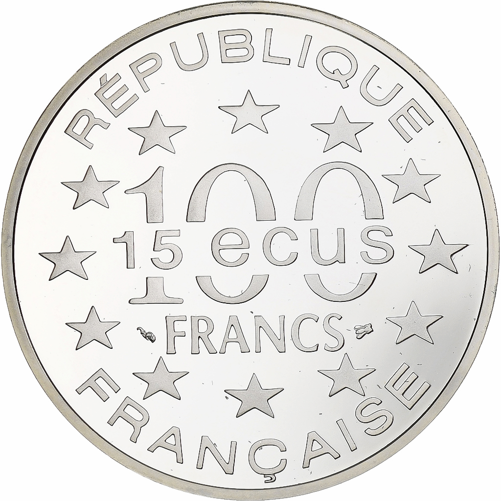 France, Parthénon, 100 Francs / 15 Écus, 1995, Monnaie de Paris, BE