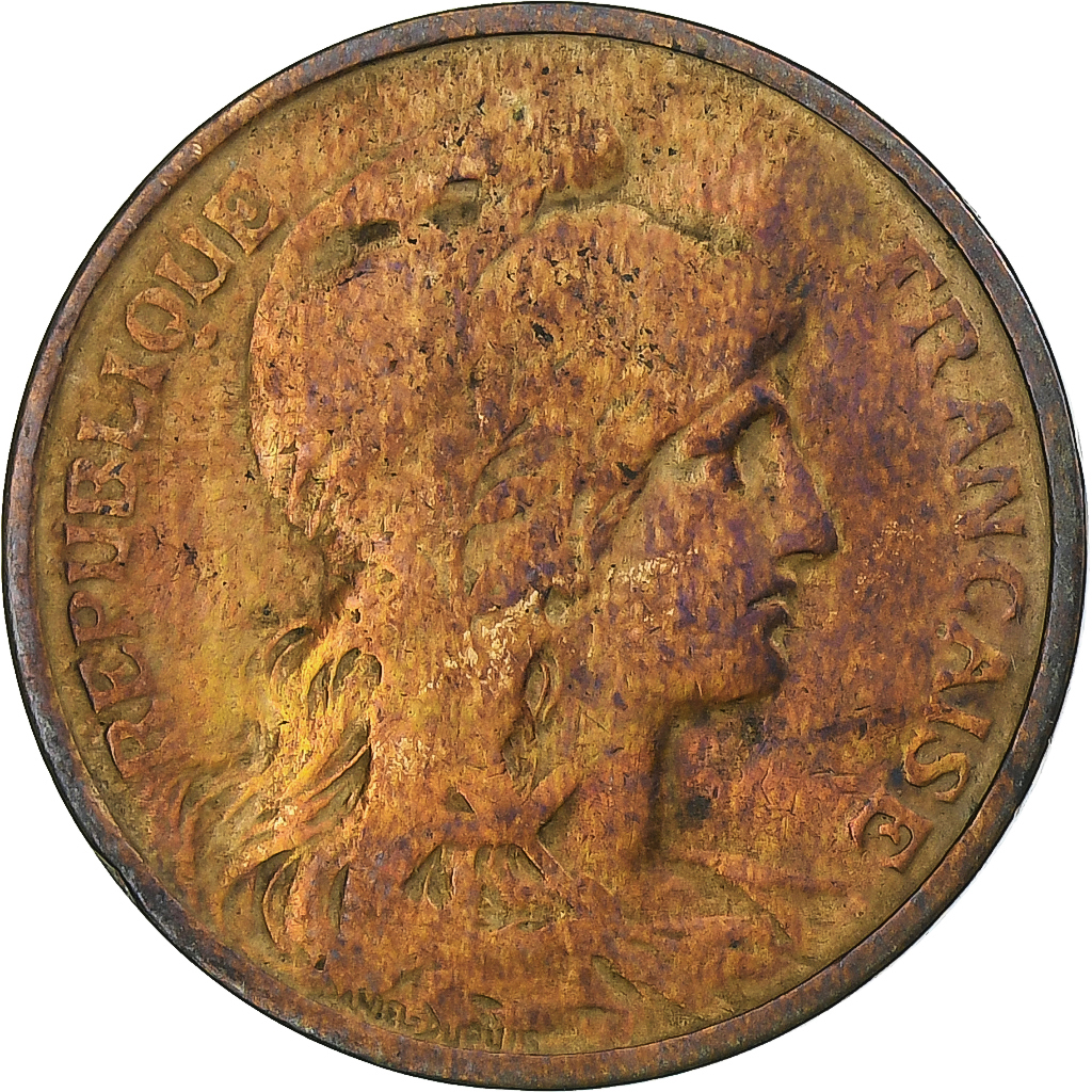 France, 5 Centimes, Daniel-Dupuis, 1911, Paris, Bronze, , Gadoury:165