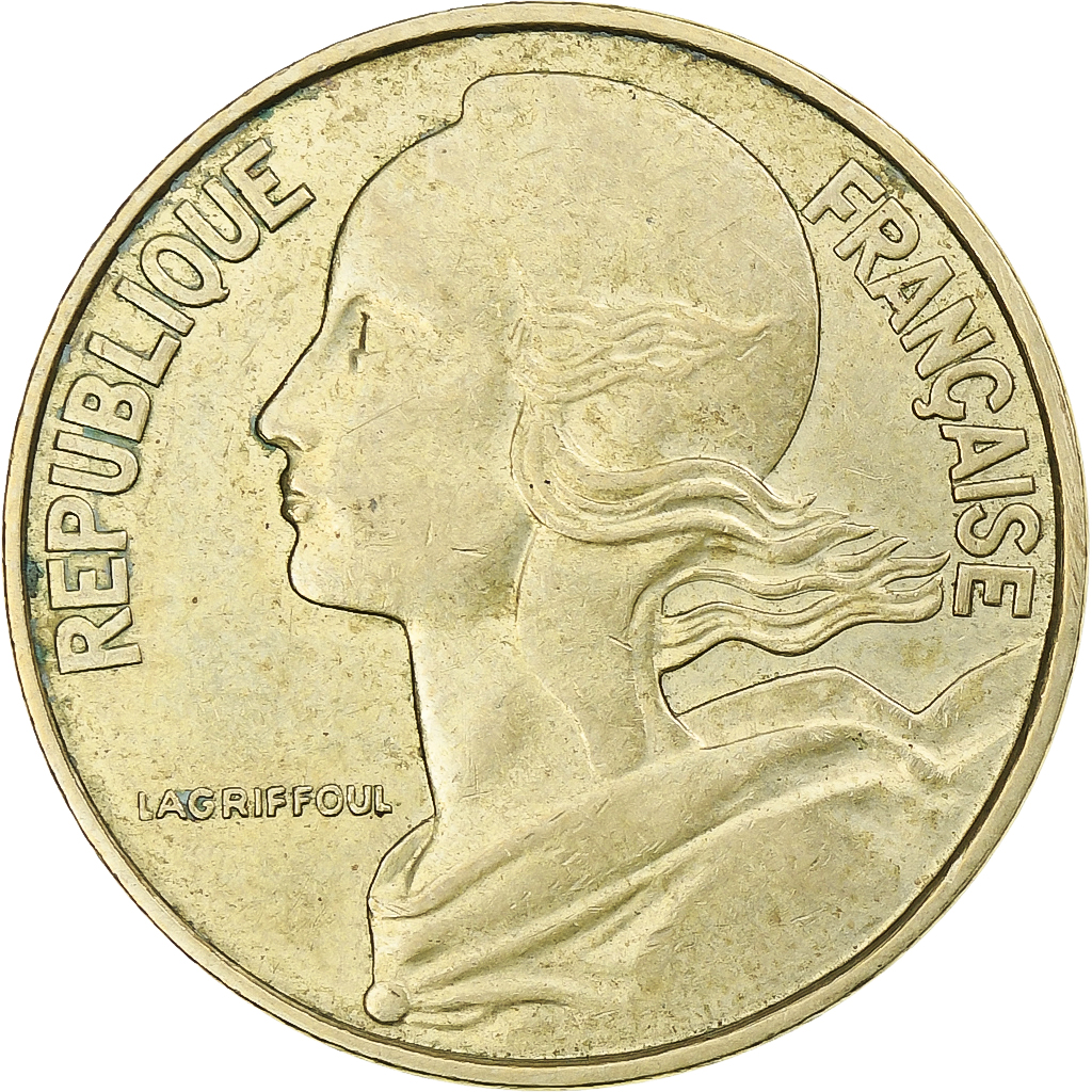 France, 20 Centimes, Marianne, 1969, Paris, Aluminum-Bronze, , KM:930