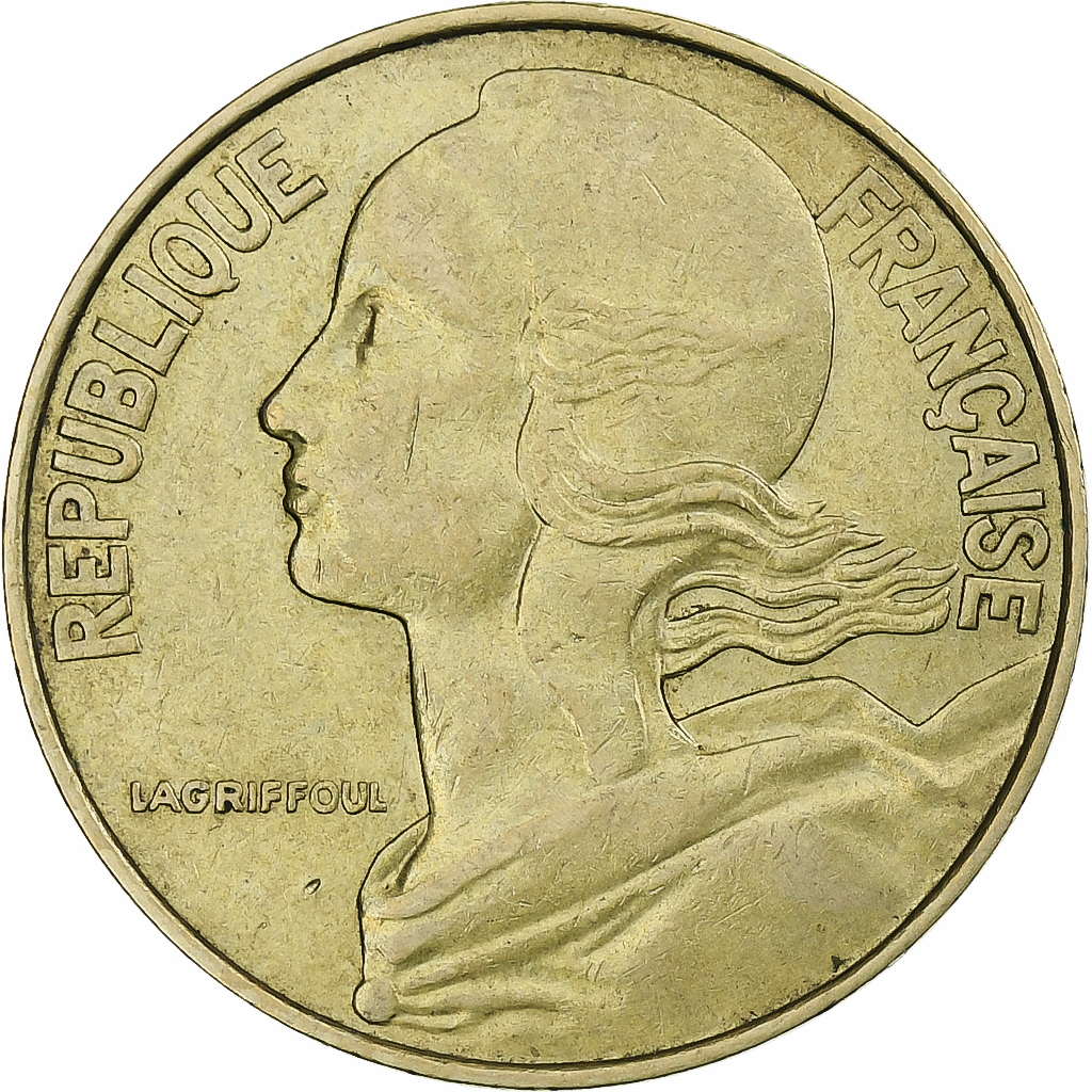 France, 20 Centimes, Marianne, 1977, Pessac, Aluminum-Bronze, , KM:930