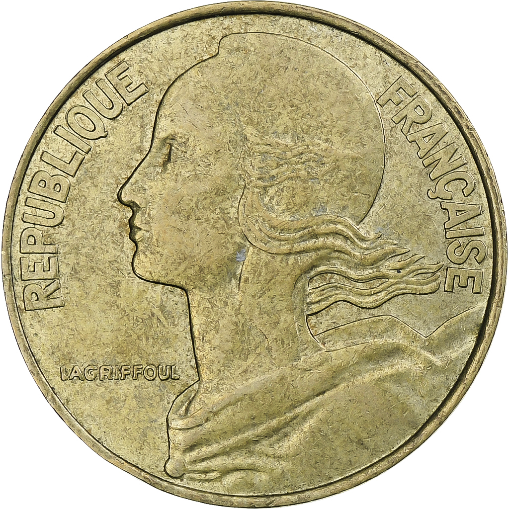 France, 20 Centimes, Marianne, 1989, Pessac, Aluminum-Bronze, , KM:930