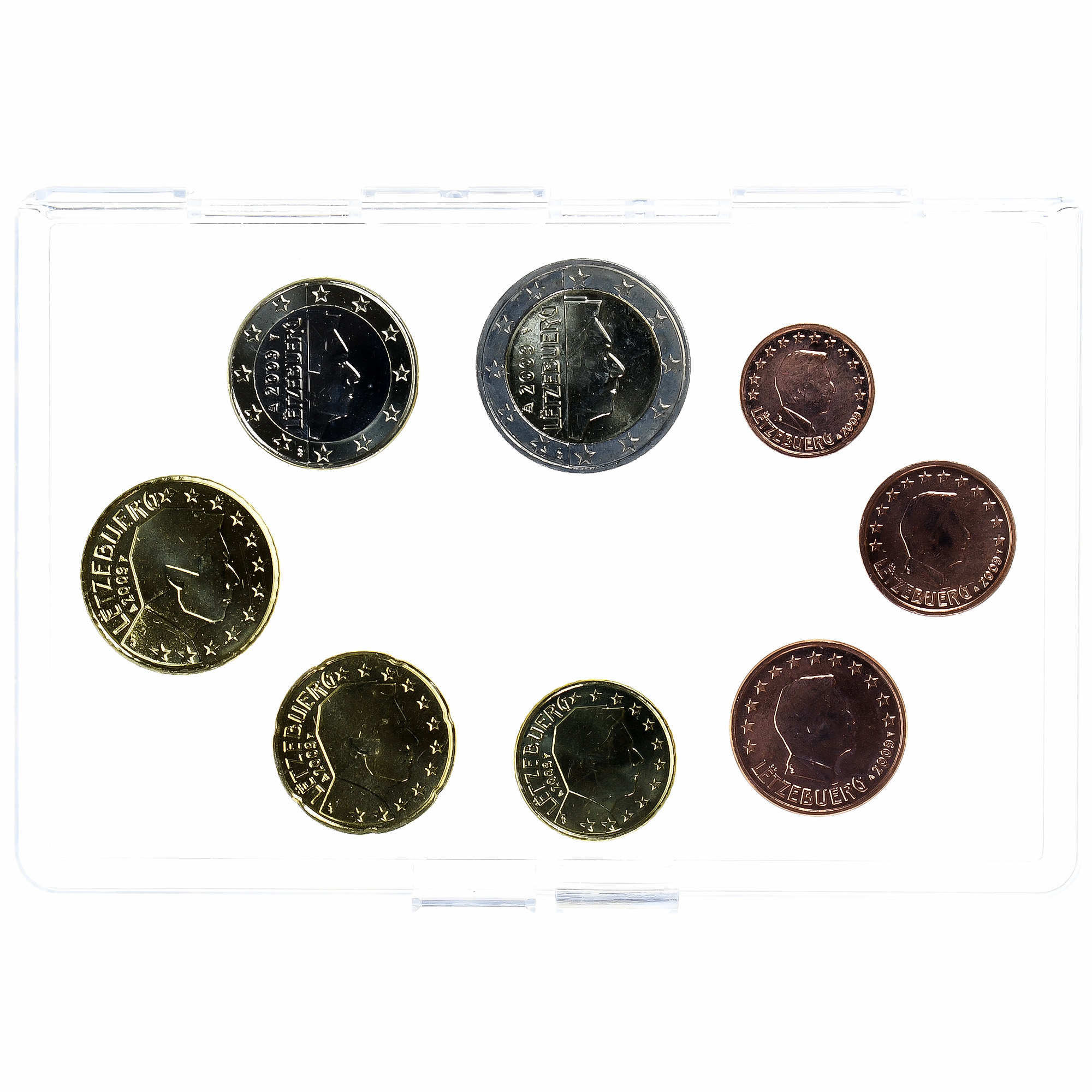 Luxemburg, Plaquette 1c. à 2€, 2009, Utrecht, STGL