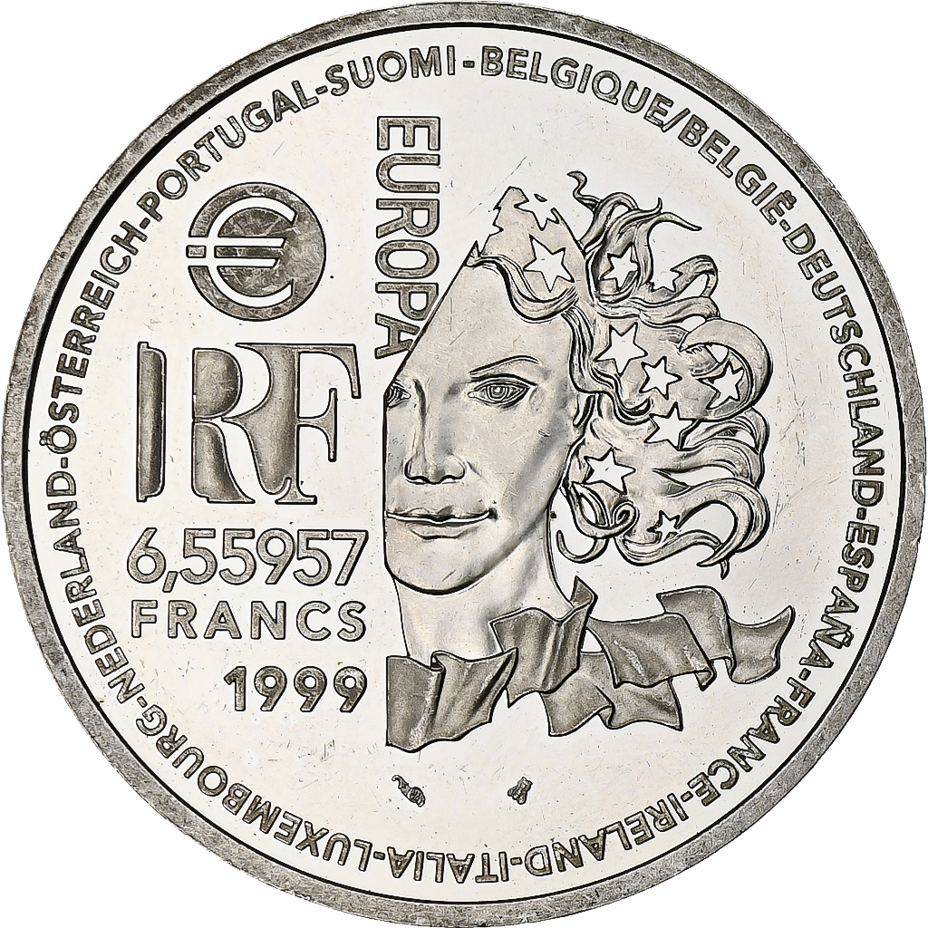 France, 6.55957 Francs, Art Grec et Romain, 1999, Monnaie de Paris, BE, Silver